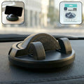 360-degree rotating car dashboard phone holder securely mounted for hands-free use