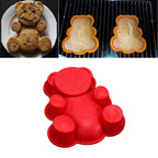 Flexible silicone mould tray with animal shaped cavities