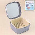 Oblivion Teeth Storage Box with Lid and Inner Tray for hygienic denture storage