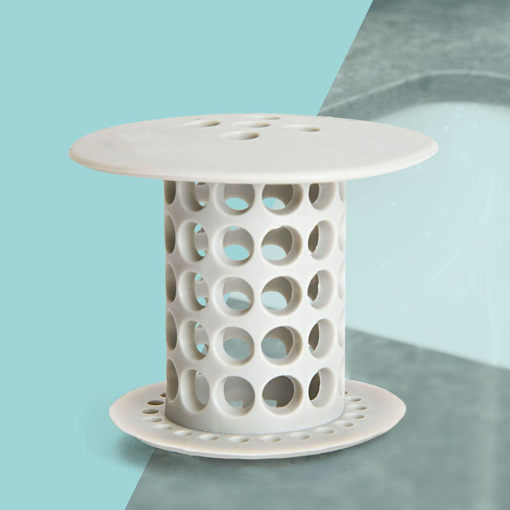 Universal silicone tub drain hair catcher preventing clogs