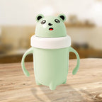 Sipper baby training cup with double handles for easy grip and spill proof design
