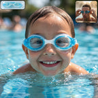 Kids anti-fog swimming goggles with adjustable strap