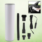 Portable car vacuum cleaner, compact and ready for use.