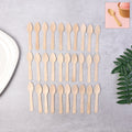 Eco-friendly wooden tea spoon 110mm smooth birchwood finish