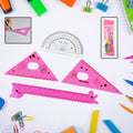4 Pc giraffe ruler set showing plastic rulers with CM and Inch scales