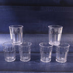 Reusable plastic tea cups styled like Indian street chai glasses