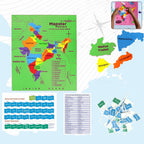 India Map Puzzle with colorful detachable state pieces for educational play