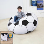 Inflatable soccer ball lounge chair