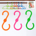 Set of 3 plastic S hooks hanging kitchen and closet items