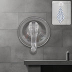 Heavy duty plastic suction cup hook firmly attached to glass surface