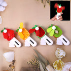 Fruit-shaped mini hand pressure fan with apple design for kids