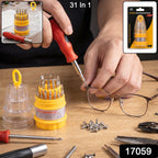 Precision screwdriver kit with 31 bits for electronics repair