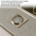 Square kitchen sink drain filter made of stainless steel