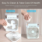 Vibrant ArcticHue LED light on portable fan