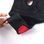 Close-up texture of neoprene elastic material of adjustable knee brace