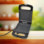 ChefMates electric sandwich maker showing power and ready indicator lights.
