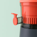 Side view of manual fruit juicer with sturdy construction