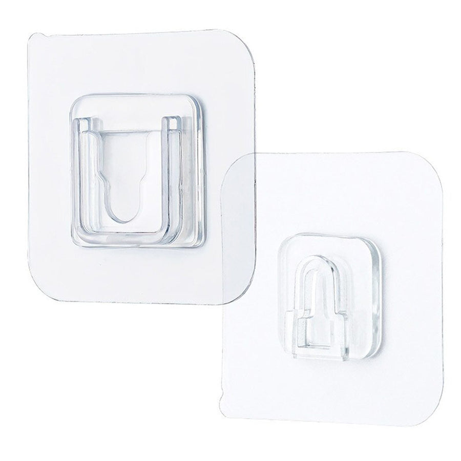Adhesive Hooks – Transparent Damage-Free Wall Hanging | GlimmerHome