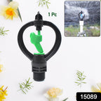 Butterfly-shaped garden sprinkler nozzle distributing a gentle, even spray across plants.