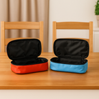 Insulated lunch bag with secure waterproof zipper closure.