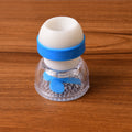 Adjustable kitchen sink tap water filter with splash guard for cleaner rinsing