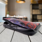Handmade zipper utility pouch with traditional art print design