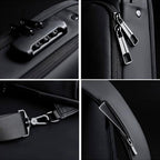 Alternative angle showing anti-theft crossbody sling bag with USB port