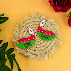 Traditional decorative diyas labeled Shubh and Labh for auspicious home décor