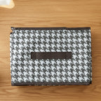Foldable fabric storage basket in flat position