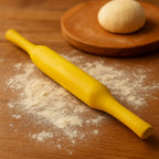 Top view of the traditional Bombay belan, showcasing its sleek wooden design.