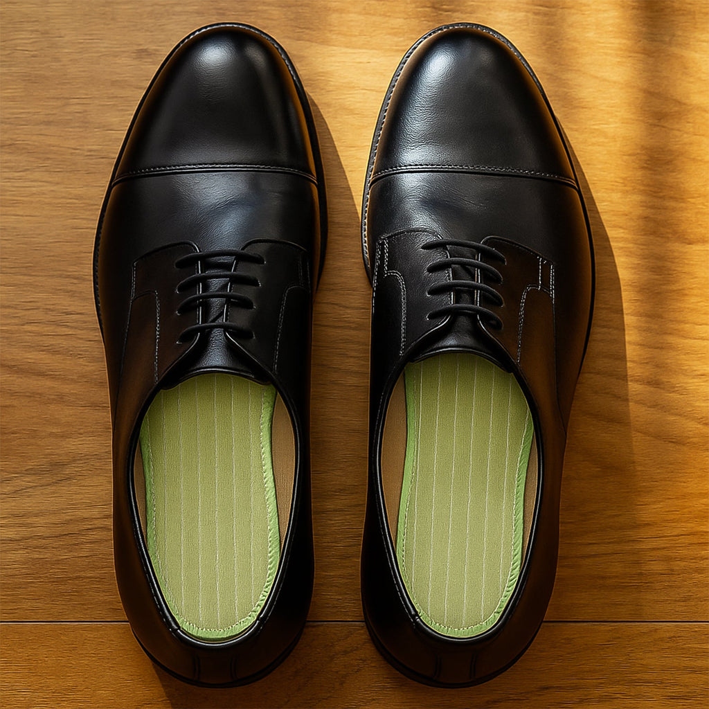 Durable shoe footbed with stitched borders for extra longevity