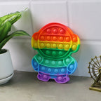 Astronaut-designed silicone pop it fidget toy with bubbles for sensory play