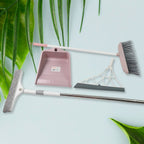 Durable broom brush and dustpan combo for efficient home cleaning