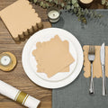 120-piece set of scalloped edge tissue napkins showing brown and white dual color design