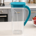Plastic juice jug 1500ml with leakproof lid and ergonomic handle