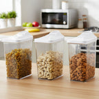 3-piece easy flow airtight storage containers for dry food storage