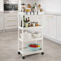 4 layer kitchen trolley with wheels for organized storage