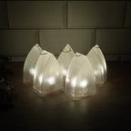 Set of 5 LED flameless lantern lights with warm glow for home decor