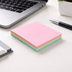sticky note pad showing 100 sheets in 3x3 inch size