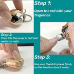 Foldable travel nail cutter mechanism, showing safe storage.