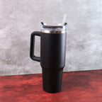 Close-up of travel mug ergonomic handle for comfortable sipping