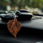 Sturdy metal ring attached to antique bronze Bal Krishna keychain