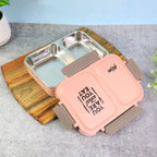 Portable stainless steel lunch box suitable for office and school