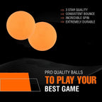 High bounce and balanced rotation seamless table tennis ball in orange