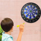 Side view showing magnetic darts adhering safely to the dart board