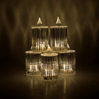 Decorative LED flameless candle light casting ambient glow indoors