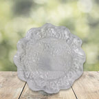 Garden-inspired plastic dinnerware set with floral accents