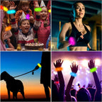 ShineSafe LED running bracelet in action, showcasing its bright light for night events.