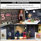 Detailed view of the erasable chalkboard surface of the wall sticker.
