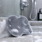 Close-up of soft bristles on foot cleaner scrubber
